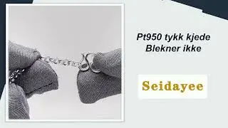 Platina Circle Halskjede,Pt950 tykk kjede,Blekner ikke