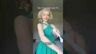 100 years of HAIR REMOVAL 😲 #shorts
