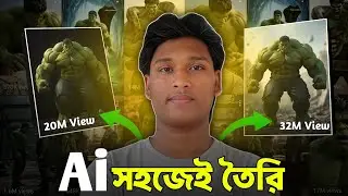 How to Make Hulk Green Muscular Superhero Using AI | Bangla Tutorial