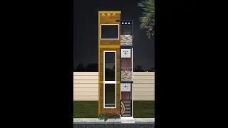 10x40 House front Elevation | Design 2| Narrow House| |Vk Homes|