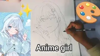 Anime character girl ki drawing 💖 | Satisfying Anime Drawing Full Process 🎨