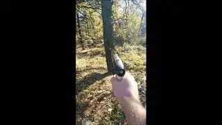 Pneumatic spear gun out of water