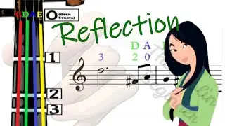 Reflection | Mulan Violin Tutorial | Disney | 小提琴入門班 | 倒影 | 花木蘭 | 迪士尼 [Level 3]