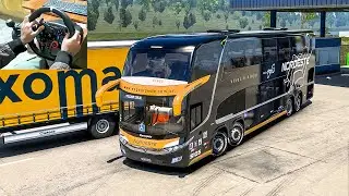 Dare To Drive in Traffic jam | Bus Driving | Steering Wheel Gameplay | Euro Truck Simulator 2