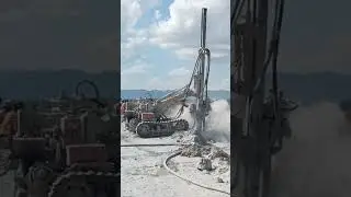 drilling for blasting #mining #area #rajasthan #boring #blasting #concrete #drilling #next #blast