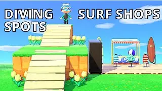 Easy Design Ideas: Diving Spots & Surf Shops | Animal Crossing New Horizon Summer Update Tutorial