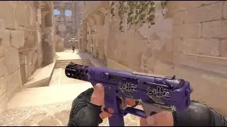 Tec-9 | Sandstorm | Full-purple Pattern Sticker Craft In-game Demo