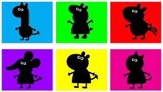 Peppa Pig Learn Characters, Peppa, Emily, Zoe, Gerald, Pedro, Candy for Children and Kids