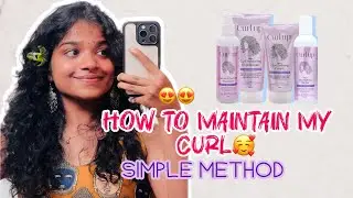 How maintain my curly hair using CURL UP simple method 😍😍#videos #curlyhair 