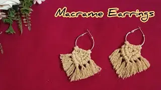 Macrame Earrings Tutorial | Easy steps for beginners | Handmade | Diy Boho Style #macrameearrings 