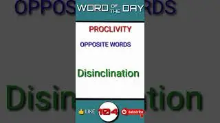 Word of the day #Proclivity #shorts #viral #youtubeshorts #english #vocabulary