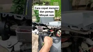 Cara efektif isi dan pompa minyak Rem motor, ilmu ini bisa ditiru mekanik pemula