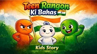 ✨ Teen Rangon Ki Bahas 🇮🇳 | Republic Day Story for Kids #republicday   #tiranga #kidsstory