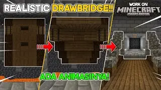 Cara Membuat REALISTIC DRAWBRIDGE Di Minecraft PE | Command Block Tutorial