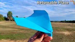 How to Make a Returnable Paper Airplane | Paper BOOMERANG Plane