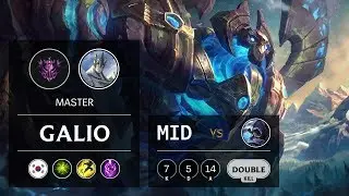 Galio Mid vs Talon - KR Master Patch 9.24
