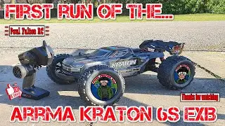 First bash run of the Arrma Kraton EXB RC running EZRUN MAX6 ESC 1650KV Motor Combo.