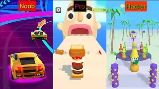 Noob - Pro - Hacker - Challenge | Race Master3D, Sandvich Runner, Juice Runner