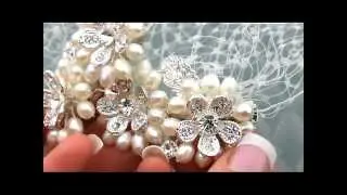 Vintage Birdcage Veil with Pearl and Rhinestones by Hair Comes the Bride