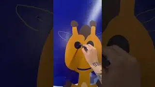 PAINT MURAL IN 15 SECONDS FUNKO POP 🎨 #shorts #diy #painting #art