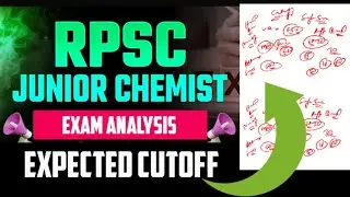 RPSC JUNIOR CHEMIST PAPER ANALYSIS 🎯 EXPECTED CUTOFF ☑️ Junior chemist exam‼️#rpsc