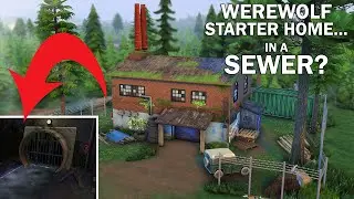🐺 WEREWOLF SEWER STARTER HOME // Sims 4 Speed Build // NoCC