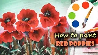 How to paint Red Poppies, Tutorial, OneStroke