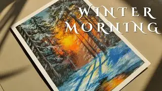 Winter Mornings, Mischievous Squirrels🐿️ & a Cozy Paint with Me~ Winter landscape in Acrylic🖌️