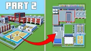 Minecraft Tutorial: How To Make A School | Part 2