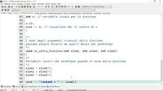 C++ - Tipi di dati - Variabili locali e variabili globali