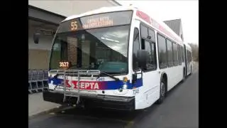 SEPTA Route 55: 2013 NovaBus LFS Articulated 62102 HEV #7345 WG Pt 2