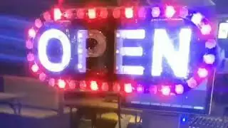 LED вывеска OPEN цветна, супер яркая. Texkontora.com.ua Бегающие и мигающие светодиоды smd50*50