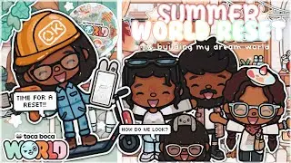 Resetting my *TOCA WORLD* fo summer! 🌈 ☀️ | *voiced* 🔊 | Toca Boca World 🌎