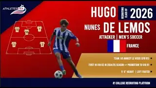Men's Soccer | Left footed Winger/AM | Lucas Nunes de Lemos, France | Recruit 2026
