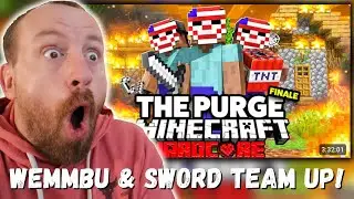 WEMMBU & SWORD TEAM UP! Sword4000 100 Players Simulate THE PURGE in Minecraft... FINALE! (REACTION!)