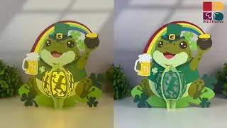 How To Make Paper Cut Lantern Patrick's Day Frog