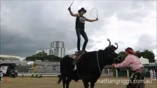 Trick Tuesday - Nathan Griggs whip cracking on Monty the Bull