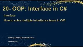 Interface in C# | Multiple Inheritance Issue Solved | C# Basic for Beginners | Learn C# Step by Step