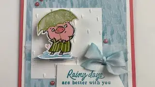 Stampin' Up! Playing in the Rain Wobble Card