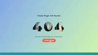 Create a 404 Error Page Using HTML & CSS