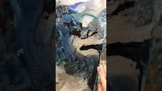 Работа ученицы #shorts #art #интерьернаякартина #abstract #мастеркласс #художникмосква #arttherapy