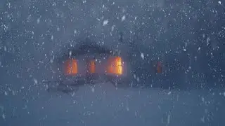 Relaxing Winter Blizzard White Noise | Snowstorm Sounds for Sleep, Focus, and Meditation