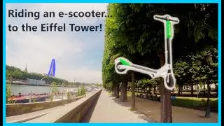 Riding a Lime Scooter from our apartment to the Eiffel Tower in Paris!