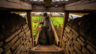 How He Built a “Buried Greenhouse” and Harvested Fresh Greens in February Cold