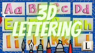 3D Lettering Practice #WriteWithMe Pens: Tombow Fudenosuke Brush Pen and Sharpie Highlighter