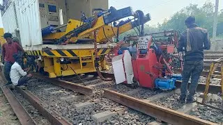 #How to Flash butt weld in Indian railway  #rail panel weld by flash butt #flash butt Welding #pway 