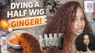 HOW TO BLEACH BATH | FROM BLACK TO BROWN HAIR AND THEN TO GINGER ON A HALF WIG MCKINLEE BROOKE