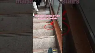 What r these red/yellow markers on the stairs? #foryou #interesting #japan #inclusivetravel #unique