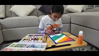 Aadhya Drawing Indian Flag #aadhya #oilpastelart #india #indianflag #iloveindia #flag #art 
