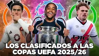 Los CLUBES de CADA LIGA TOP CLASIFICADOS a COPAS EUROPEAS